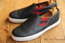 Gucci GG Blue Leather Loafers Espadrilles Men's UK 9 US 10 EU 43