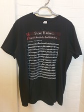 Steve Hackett Black T Shirt Rare UK Tour 2018  Rock Merchandise Genesis Medium 