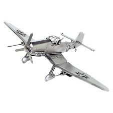 Nuts and Bolts Sculpture ‘Airplane Stuka' Handmade Figurine