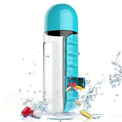 Sports water bottle - water, pill
