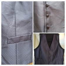 Men's XL 44/46" Grey Sparkle M&S Waistcoat By M&S Adjustable Back