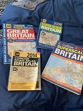 AA and collins road atlas map britain 2006-2014 bundle