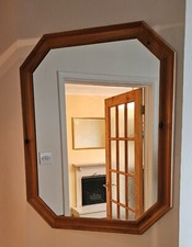 Octagonal Pine Mirror