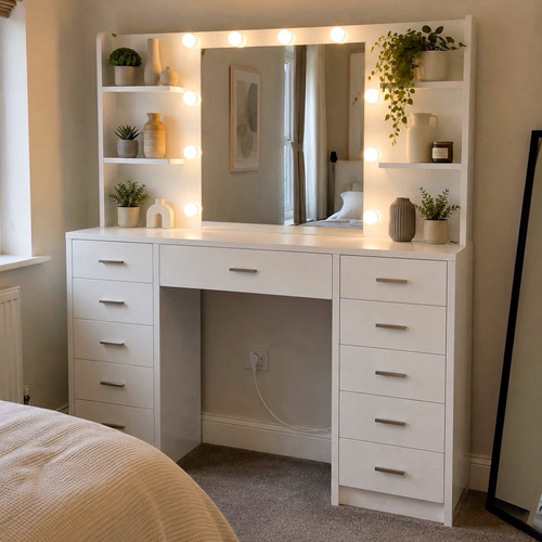 White freestanding dressing - white,
