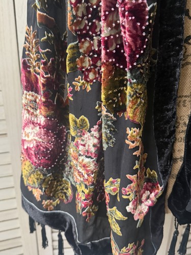 Devore silk velvet scarf - devore,
