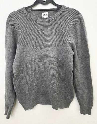 Zara grey knit - knit, neck