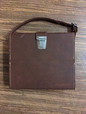 Vintage ORIGINAL Polaroid Land Camera Sx-70 Case Brown Leather Shoulder Strap