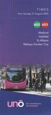 ROUTE 602 UNO BUS TIMETABLE LFT AUG 2025
