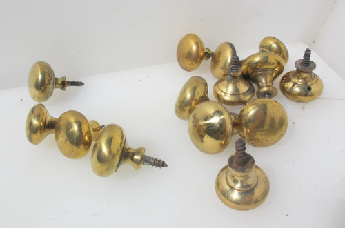 Vintage brass cabinet knob - vintage,