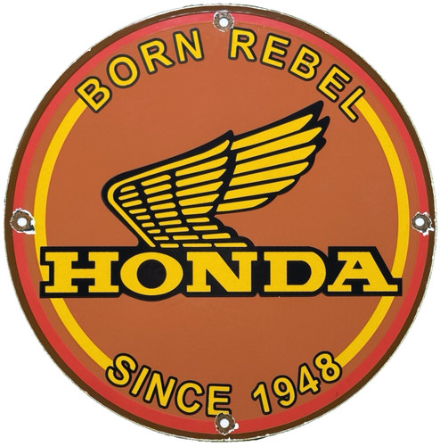 Vintage honda porcelain - honda, sign