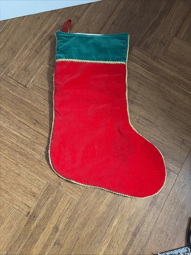 Vintage christmas stocking - vintage, red