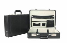 GENUINE LEATHER PROFESSIONAL BUSINESS EXPANDABLE EXECUTIVE ATTACHE BRIEFCASE 