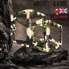 BUCKLOS MTB Bicycle Nylon Pedals Bike Wide Flat No-slip Composite Bearing 9/16"