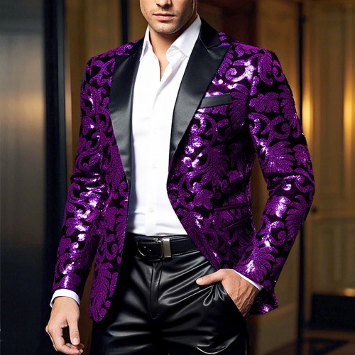 Men sequin dinner jacket - men's,