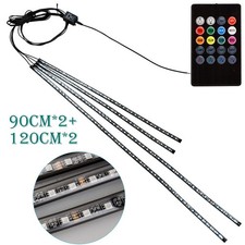 4Pcs RGB LED Under Car Tube