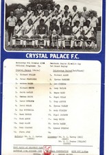 Crystal Palace v Colchester United 1980 - 1981 Southern Junior Floodlit Cup