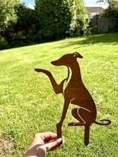 Small Rusty Metal Whippet Dog