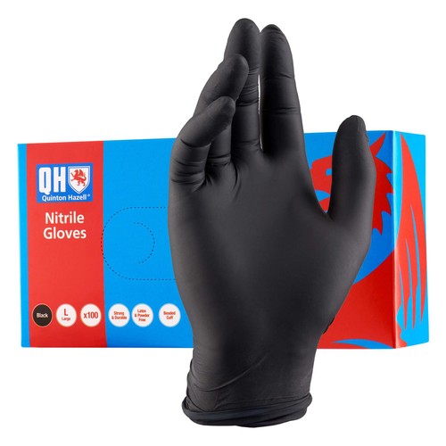 100 black disposable - black, large