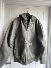 Carhartt WIP Mens Insulated Active Jacket Loose Fit Medium Moss Green VGC