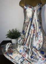 BEAUTIFUL BHS LIQUID FLORAL SATIN NEGLIGEE/ NIGHTDRESS SIZE 18