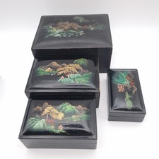 Japanese Black Lacquer Nesting