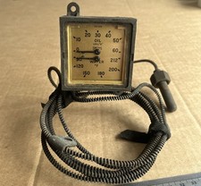 Rare vintage Smiths Gold Art Deco Oil & Water temperature gauge Classic Car 