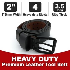 DIY New Scaffolding Work Belt Tool Belt Heavy Duty Black Leather Tool Pouch