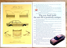 AUDI 80 BUILD QUALITY 1980s - COLLECTABLE FRAMEABLE ORIGINAL CLASSIC CAR ADVERT