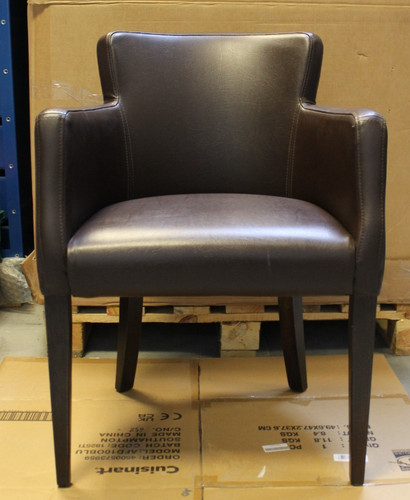 Curved back brown - back, arm