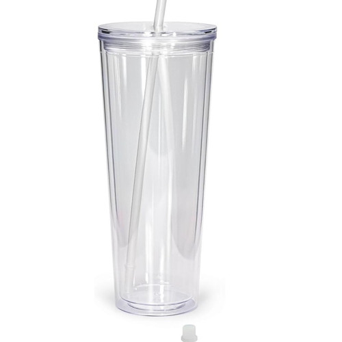 24oz clear acrylic snow globe - clear,