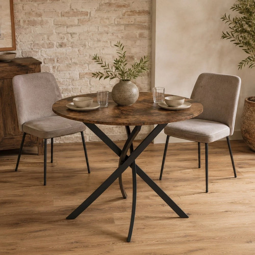 Modern 80cm round dining table - round,