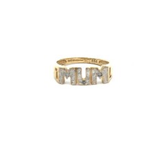9ct yellow gold MUM ring size