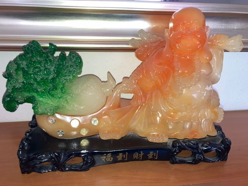 Laughing buddha statue - statue, with
