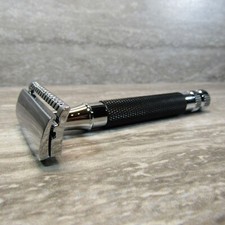 Yaqi Single Edge Chrome Safety Razor Head with Black Handle grip