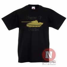 Panzer 5 Panther World war 2 childrens tank t-shirt ww2 of tanks Thunder printed