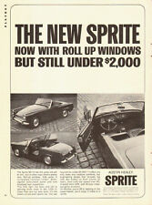 1960s Classic Sports Car AD,  AUSTIN HEALEY SPRITE MK III roll up windows 081214