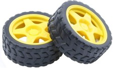 2 Pcs Tires Chassis Wheels For