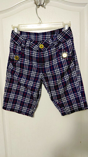 Disney girls plaid bermuda - disney,