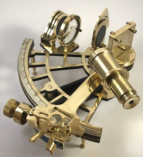 Brass sextant vintage finish - sextant,