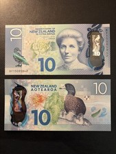 UNC New Zealand $10 Ten Dollars 2015 Polymer Banknote