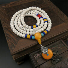 Tibetan Buddhist Buddha 6MM Bodhi 108 Prayer Bead Mala Bless Bracelet Necklace