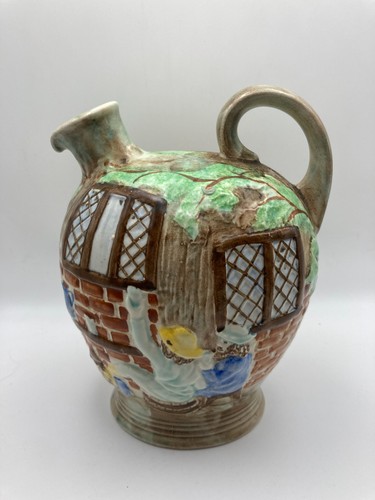 Vintage wood pottery - h.j.,