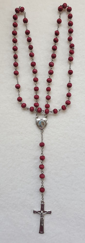 Red wooden silver tone - red, &