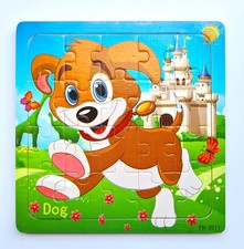 Cartoon Animal Wooden Jigsaw Puzzles Kids Toddlers Educational Toy