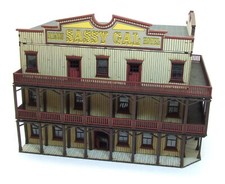 ACW WILD WEST- SASSY GAL SALOON & HOTEL  28mm FULLY BUILT & PAINTED MDF BUILDING