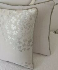  Laura ASHLEY 'COCO ' DOVE GREY FABRIC CUSHION COVER PIPED 12" X 18"