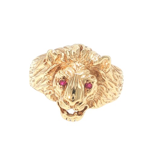 9carat yellow gold - gold, lion
