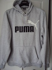 MENS PUMA HOODIE GREY SIZE XL  LONG SLEEVE