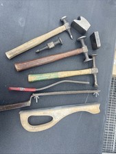 Assortment Of Panel Beaters Hammers, Dollies, Flipper And Body Files
