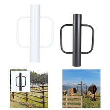 Fence post driver with - fence, handles